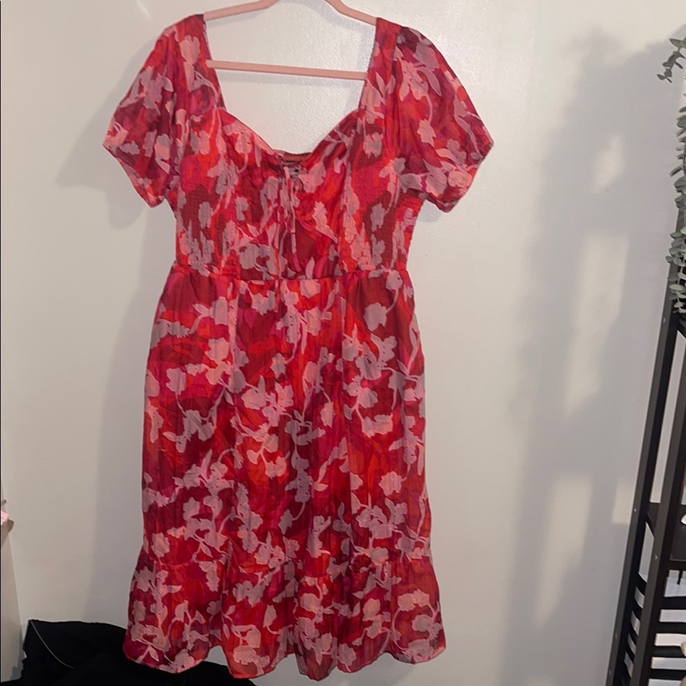 Torrid Red Puff Sleeve Sundress